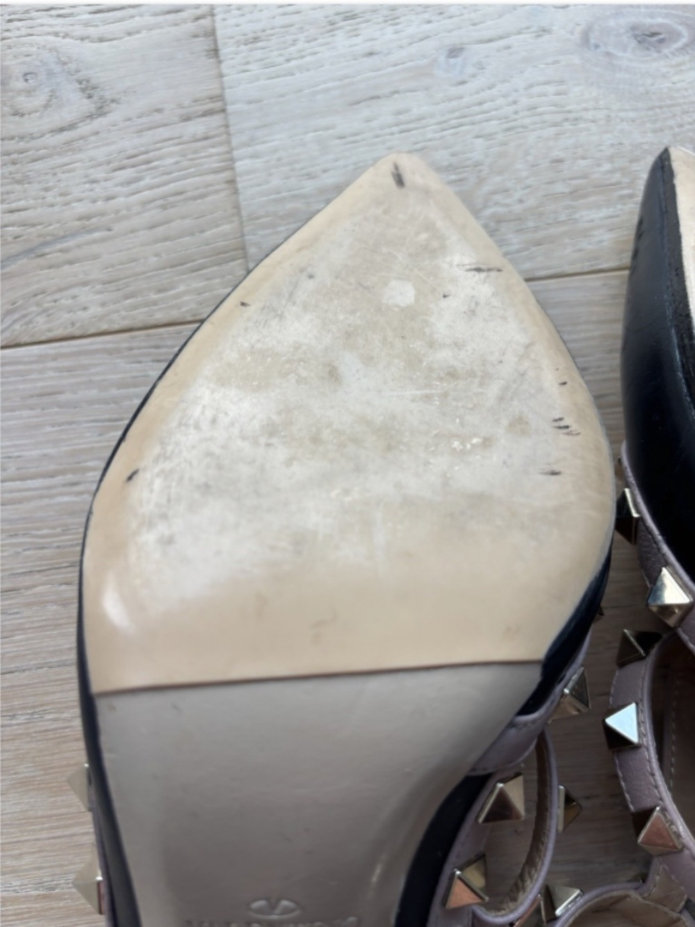 Valentino Black Rockstud Ankle Strap Pump Size 38, Authentic. - Picture 7 of 12